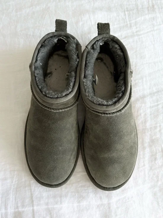 Olive Green Ultra Mini Uggs - Picture 2 of 7